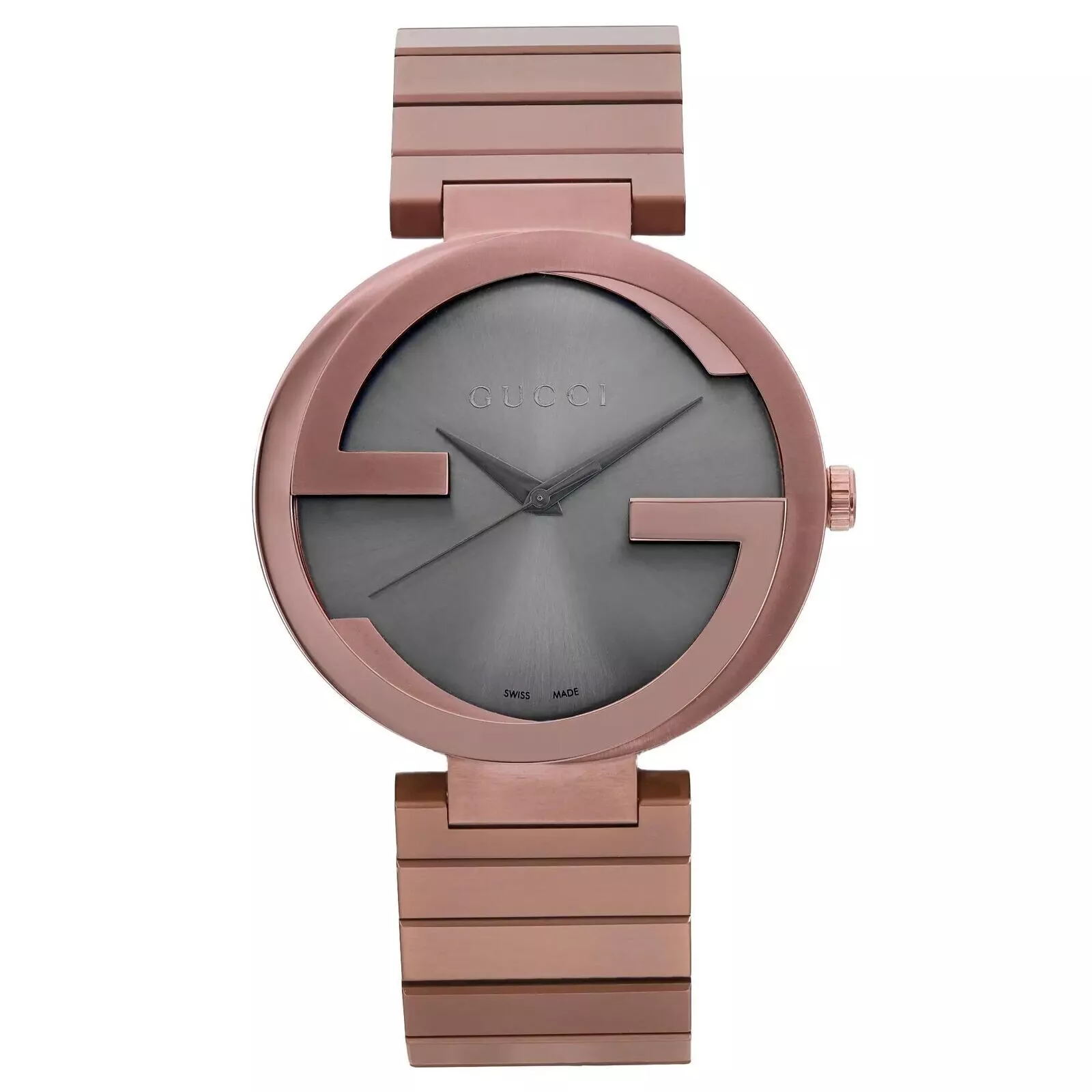Montre pour homme à quartz marron Gucci Interlocking G XL YA133211 prix de détail