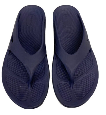 OEFOS Navy Blue Sandals Men's 12 Recovery Comfort Flip flops Shoes