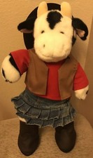 Build-A-Bear 20  Cowgirl Cow W/Complete Outfit - Skirt, Shirt, Vest, Boots, Hat