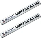 2 Pack Allison Transmission 8.1Hd 8.1L Vortec Emblem Sticke decals(Chrome/Black