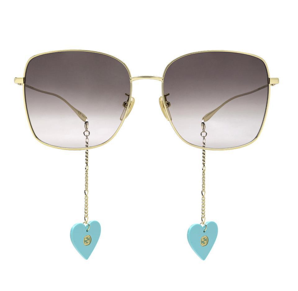 サングラス Gucci Sunglasses GG1030SK 003 Heart Chain Asian Fit 2022 NEW Gucci GG1030SK-003-60 Sunglasses 60mm 100% Authentic