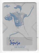 2021 Leaf Perfect Game Jurrangelo Loo Cijntje 1/1 Printing Plate Auto Signed B56