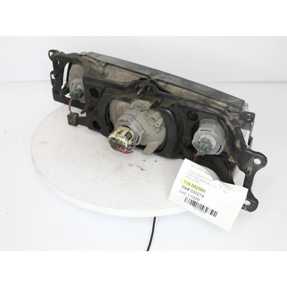 1992 Mazda MX-6 Headlamp Assembly Part Number - 114-58258R - Image 4 of 4