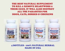 NATURAL DEWORMER  ANTI-PARASITES FOR HORSES, DOGS, CATS, SHEEP  CHICKENS - USA