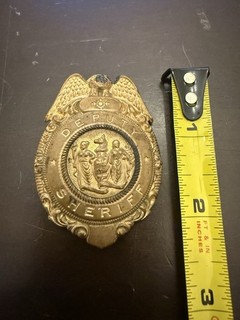 OBSOLETE VINTAGE DEPUTY SHERIFF CHIEF BADGE