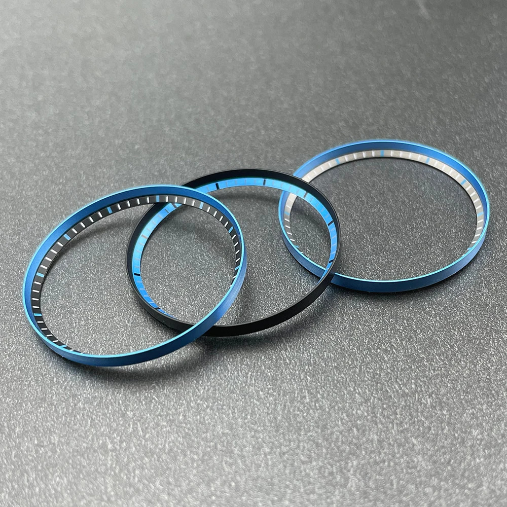 Watch Chapter Ring Double Color with Marker For SKX007 Mods Parts