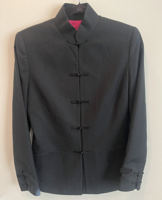 Rare Shanghai Tang Wool Tang Jacket Frog Closure Mandarin Collar Blazer