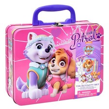 Paw Patrol Coloring and Activity Tin Box, Includes Markers, Stickers, Mess Fr...