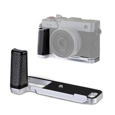Haoge Handle HandGrip for Fujifilm X-E5 Camera Body Silver With Arca Plate
