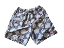 Vineyard Vines Men's Swim Trunks Size M Shell Print Swimwear Shorts Lined Blue