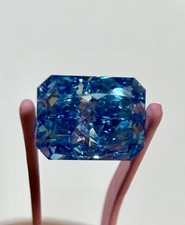 Fancy Vivid Blue Radiant 1.07 Cts VVS2 Lab Grown CVD Diamond With Free Shipping
