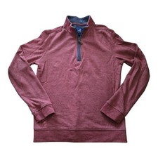 Johnnie O 1/4 Quarter Zip SULLY Sweater Longsleeve Boy SZ 10 Malibu Red