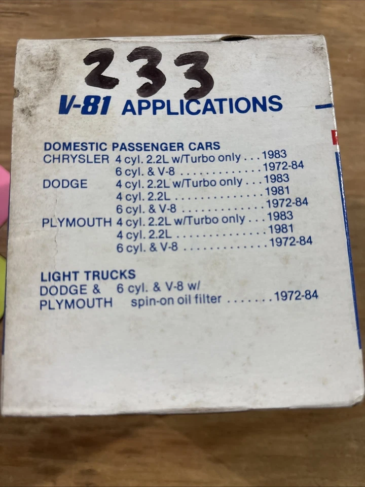 Group 7 V-81 Oil Filter Vintage - Image 3 of 4