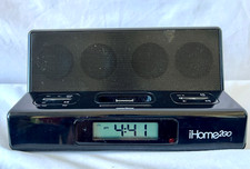 iHome 2go Portable Alarm Clock IPod Dock Station iH27B with Soft Carrying Case