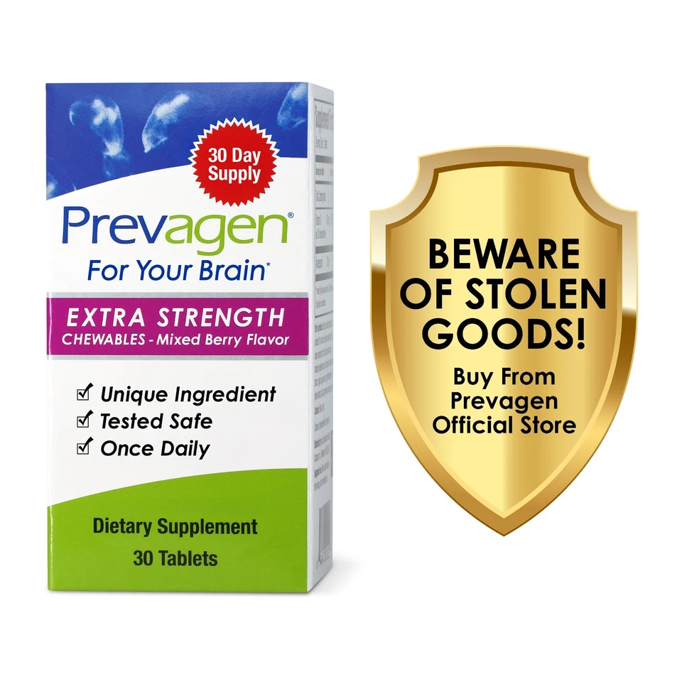 Masticables Prevagen Extra Strength 20 mg mezclados de bayas - Paquete de 3 (suministro para 90 días) Foto 2 de 4