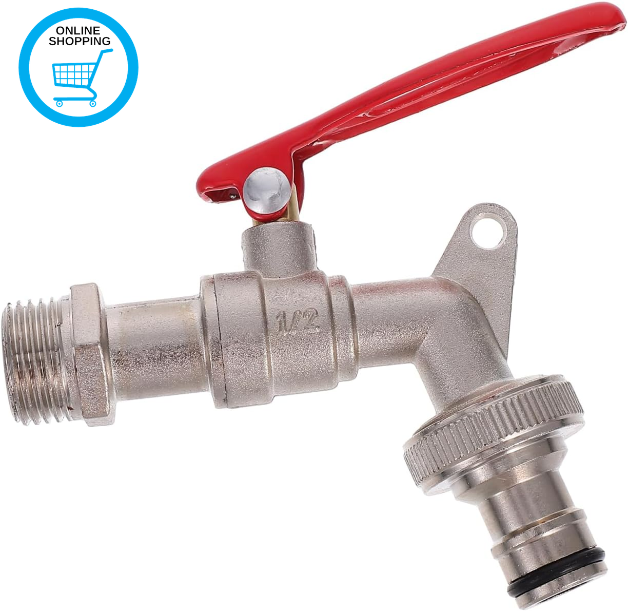 Garden Tap, 1/2 Inch Lockable Outdoor Tap Zinc Alloy outside Water Faucet Wall M