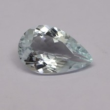 Natural Aquamarine Faceted Pear Cut Gemstone 1.6 Ct, 11x7.2 mm