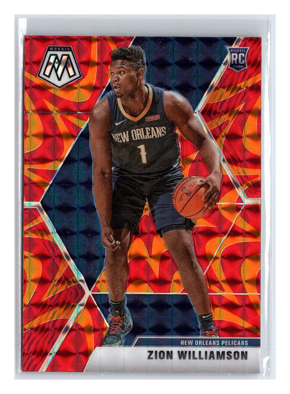 Zion Williamson 2019 Mosaic #209 Reactive Orange Price Guide