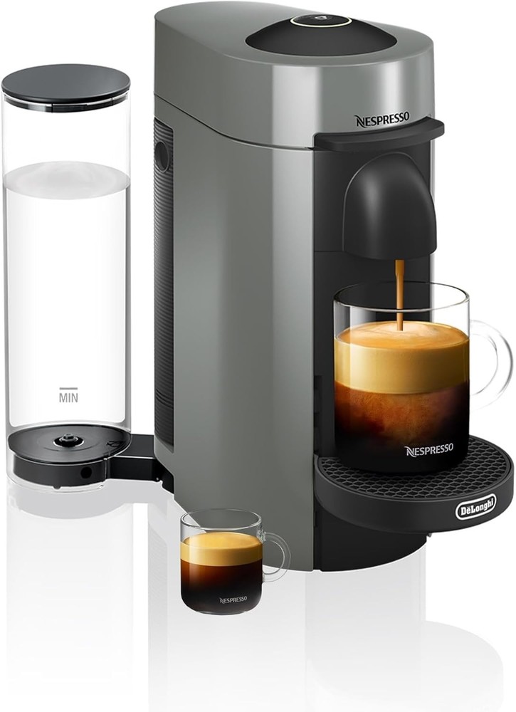 De'Longhi Nespresso Vertuo Plus Coffee and Espresso Maker by De'Longhi Gray De'Longhi Nespresso Vertuo Plus Coffee and Espresso Maker by De'Longhi Gray