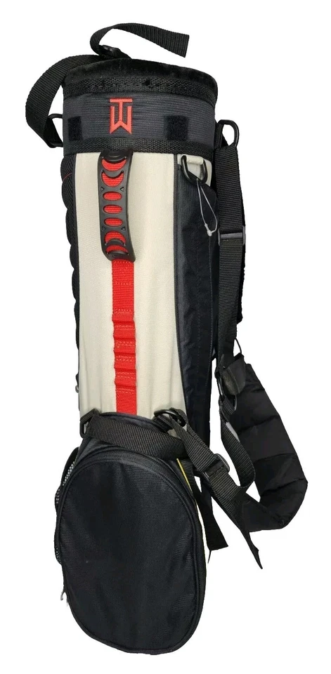 Vintage Nike Tiger Woods Golf Bag Stand Carry Kids Youth Junior Black Red Gray - Image 2 of 4
