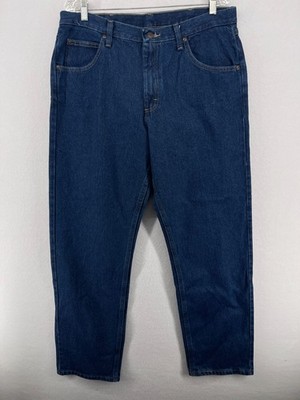 WRANGLER Jeans Mens 34x32 Five Star Premium Denim Relaxed Fit Cotton Blue NEW