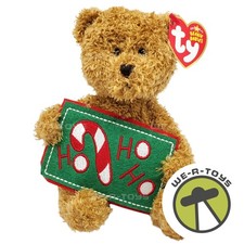 Ty Beanie Babies Ho Ho Ho the Bear with Sign Christmas Plush