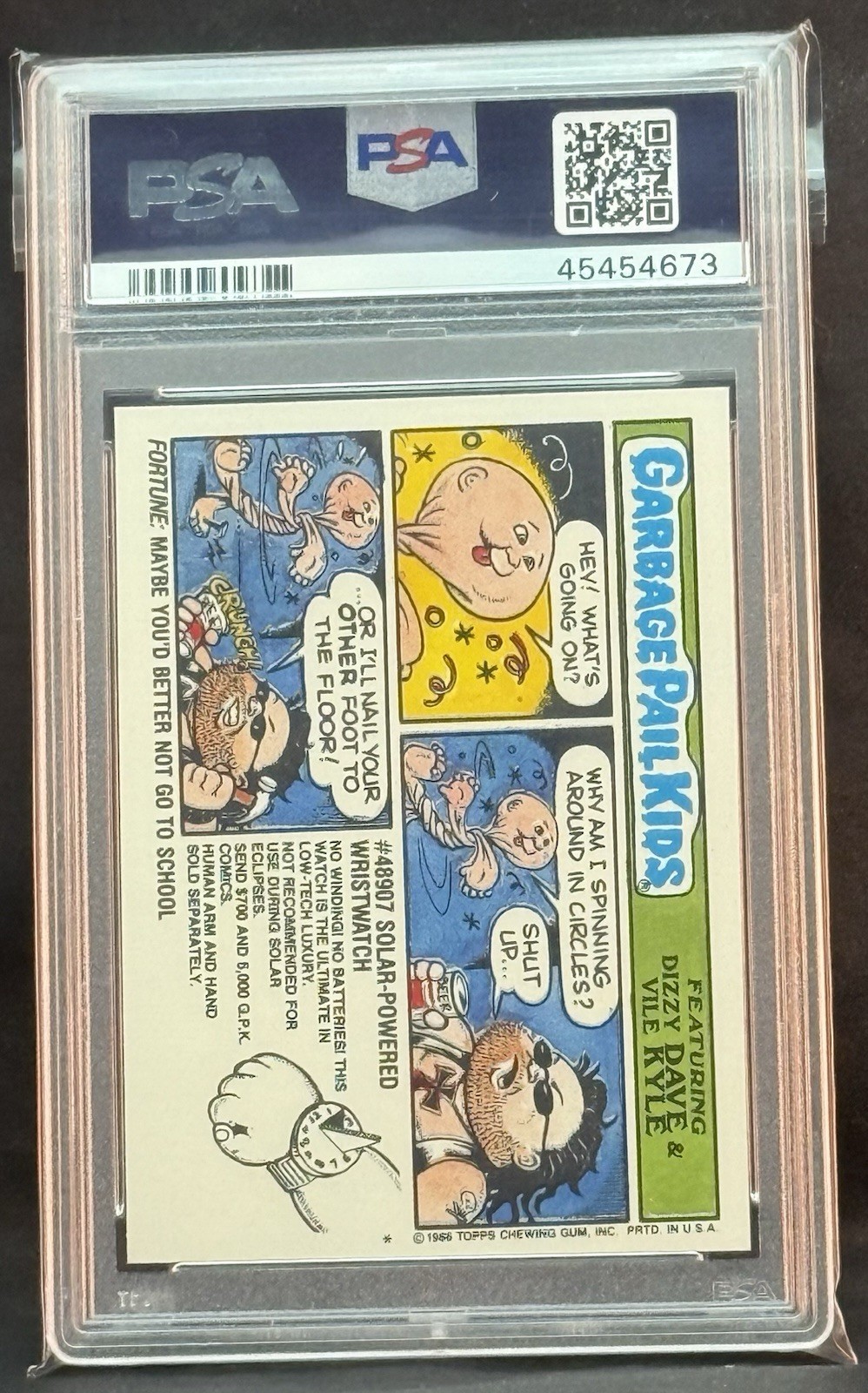 1986 GARBAGE PAIL KIDS SERIES 6 #212A UPLIFTIN CLIFTON PSA 10 GEM MINT view 2