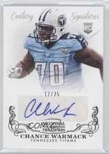 2013 Panini National Treasures Century Black 12/25 Chance Warmack #256 Auto 0c2