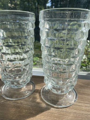 2 Vintage Cubist Set Ice Tea Glass Tumblers Replacement - Picture 2 of 20