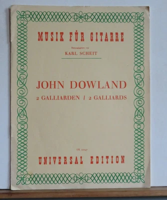 Karl Scheit (Hrsg.): John Dowland - 2 Galliarden - Übertragen für Gitarre - Bild 1 von 4