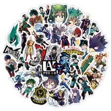 50Pcs Manga My Hero Academia Stickers Mixed Pack,Cartoon Characters