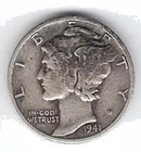 1941-D Mercury Dime - Nice Silver - #7