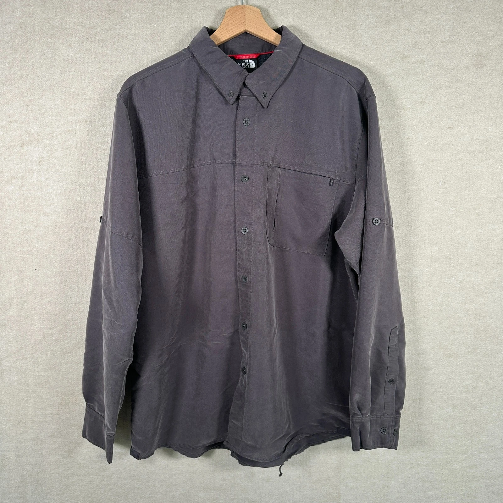 The North Face Button Up Shirt Mens Large Long Sleeve Outdoor Hiking Travel