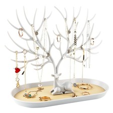MORE&LESS Antlers Jewelry Display Stand,Tree Tower Rack Hanging Organizer for...
