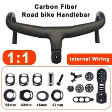 Carbon Road Bicycle Handlebar Full Internal Routing Cable 400-440mm Drop Bar