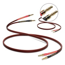 Speaker Cable with Banana Plugs, 2 Pack 9.8ft/3m 14 Gauge Speaker Wire with G...