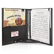tutata Choral Music Holder, Sheet Folder with Handle and Strap, Black
