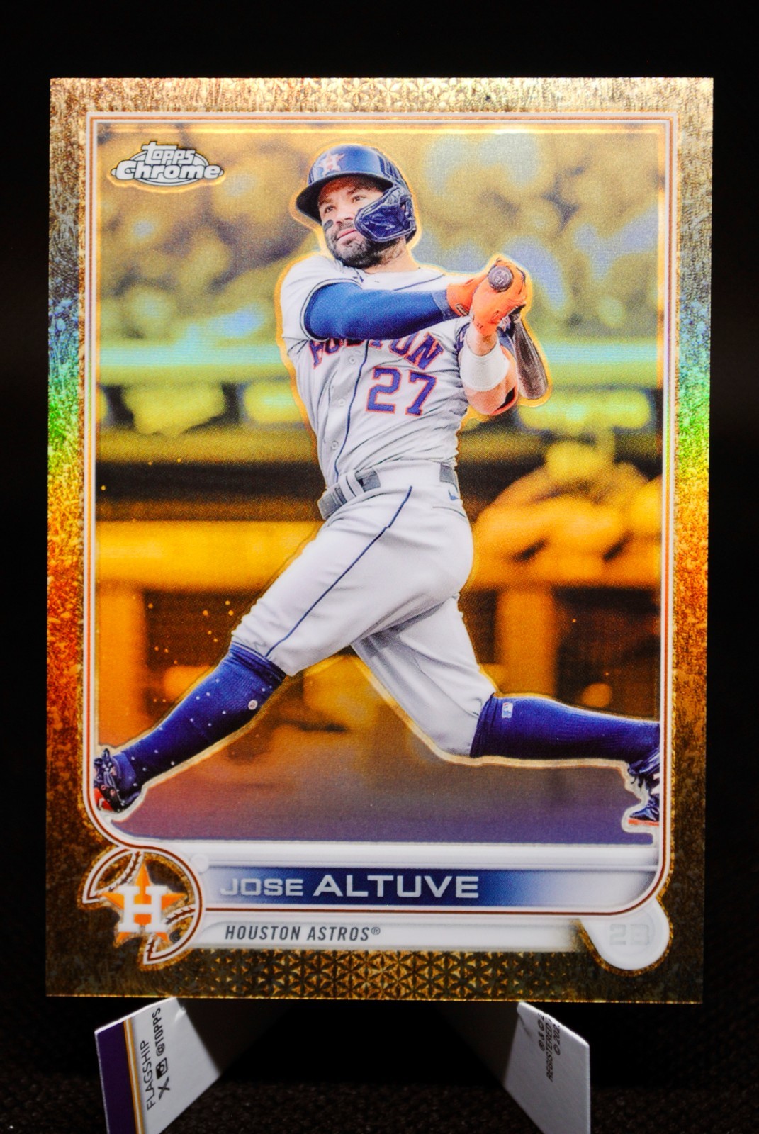 2022 Topps Gilded Chrome Etch Rose Gold Refractor Jose Altuve  95/99
