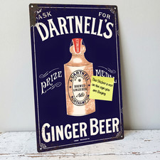 DARTNELL'S BREWERY GINGER BEER metal sign beer man cave advert Northampton sign