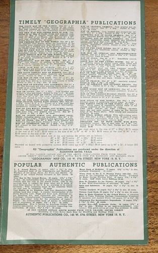 Rare - Ideal Map of the World, Diary Of WWII-1940’s - 第 2/6 張圖片