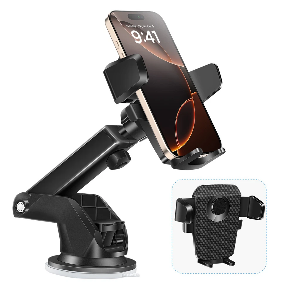 Universal 360° Windshield Mount Car Holder for Mobile Phone GPS iPhone Samsung - Image 2 of 4