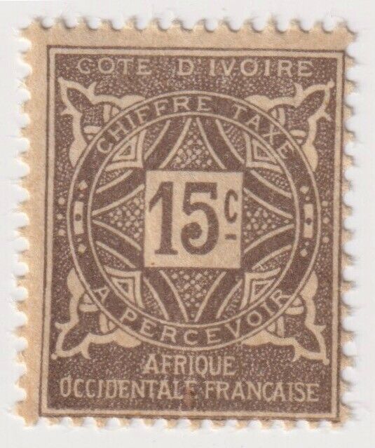 1915 Ivory Coast Japan's largest assortment - New Design service C 15 Stamp Due Postage
