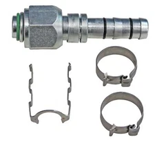 Automotive AC Hose Fitting EZ Clip #8 Female STR Step to #10 Hose 70R8708