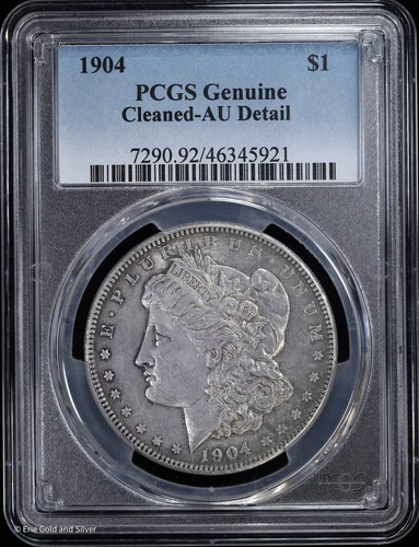 1904-P $1 Morgan Silver Dollar PCGS Genuine AU Detail