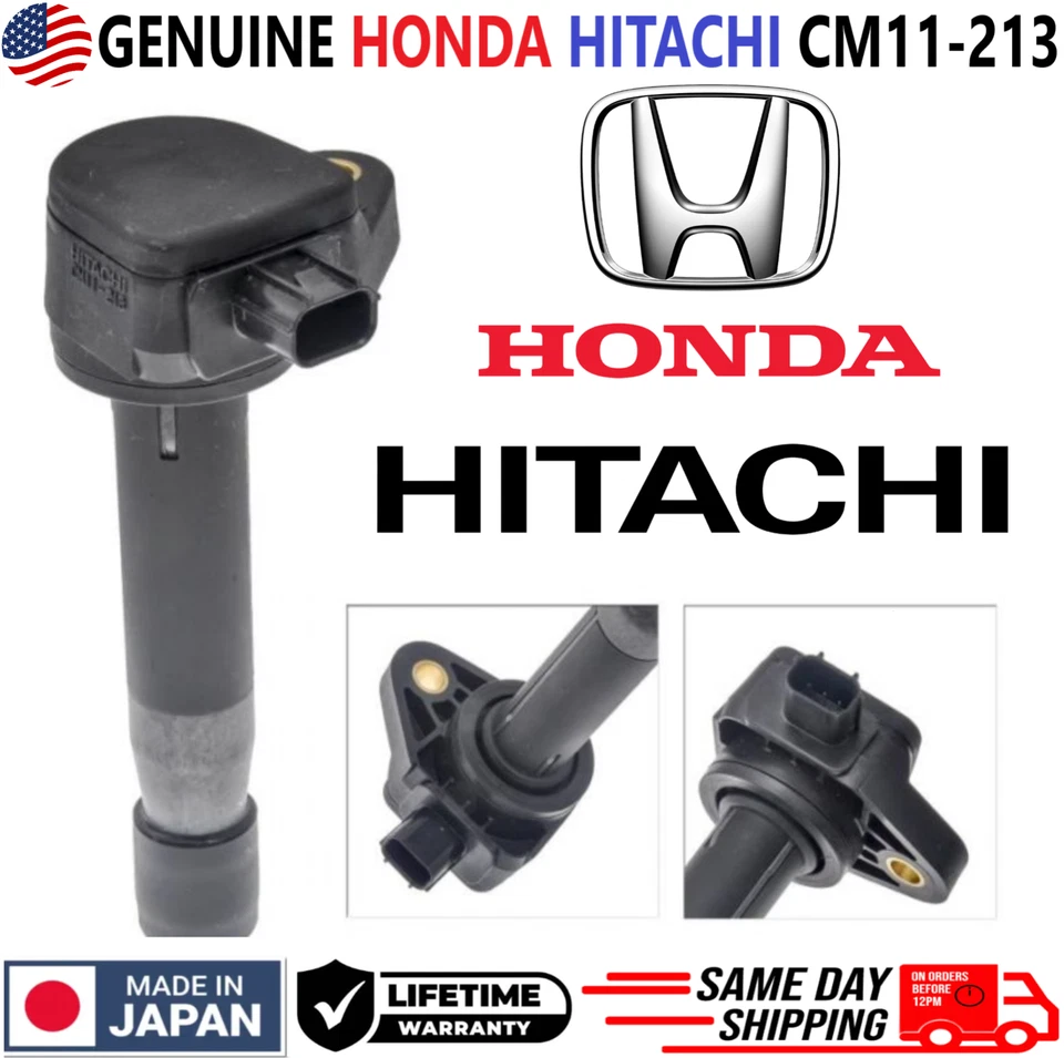 GENUINE HONDA Hitachi x6 Ignition Coils For 2008-2017 Honda & Acura 3.5L 3.7L V6 - Image 2 of 4