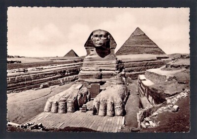 D6116 Egypt Great Sphinx of Giza RPPC vintage postcard