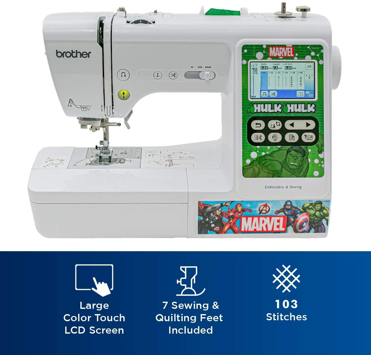 Brother LB5000M Marvel Computerized Sewing and Embroidery Machine White