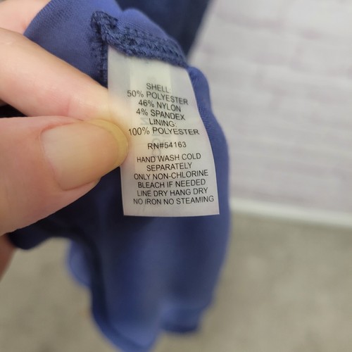 Calvin Klein Navy Blue Sequin Maxi Dress Sz S Floral Lacy Stretch Lined Evening - Picture 5 of 10
