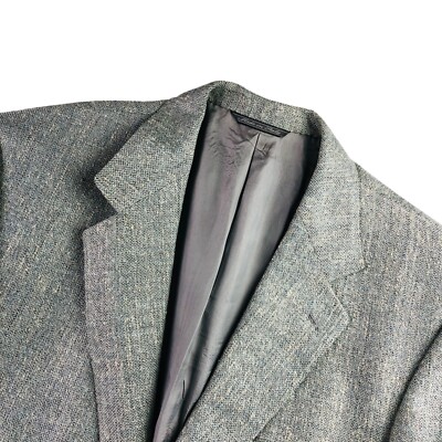 VTG Nogara Men's Silk/Wool 2-Button Ventless Blazer Gray   Italy   42R