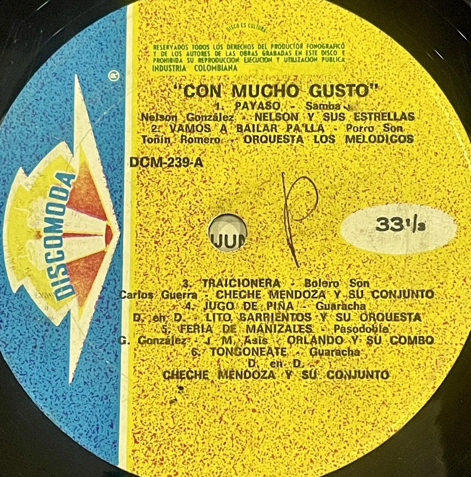 Various ‎– Con Mucho Gusto Vol. 1 - Cheche Mendoza , Lito Barrientos - Image 3 of 4